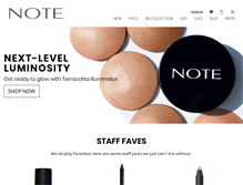 Tablet Screenshot of notecosmetics.com